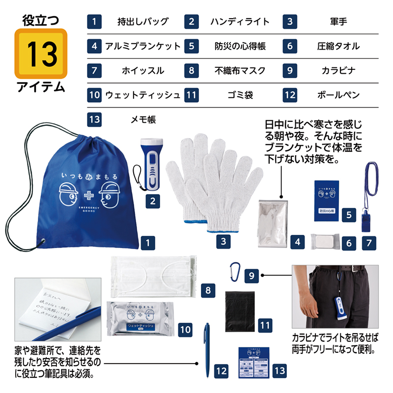 いつもみまもる・エマージェンシー防災13点セット