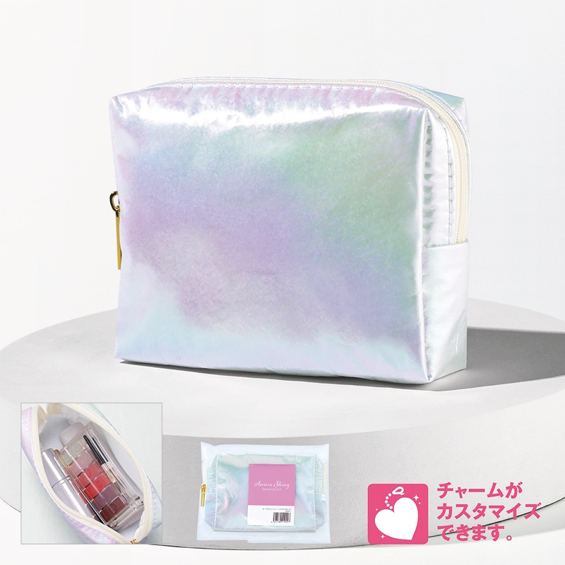 オーロラシャイニー・スクエアポーチ