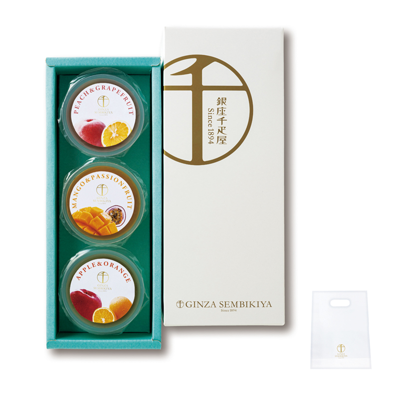 銀座千疋屋 銀座フルーツジュレセット(3個)