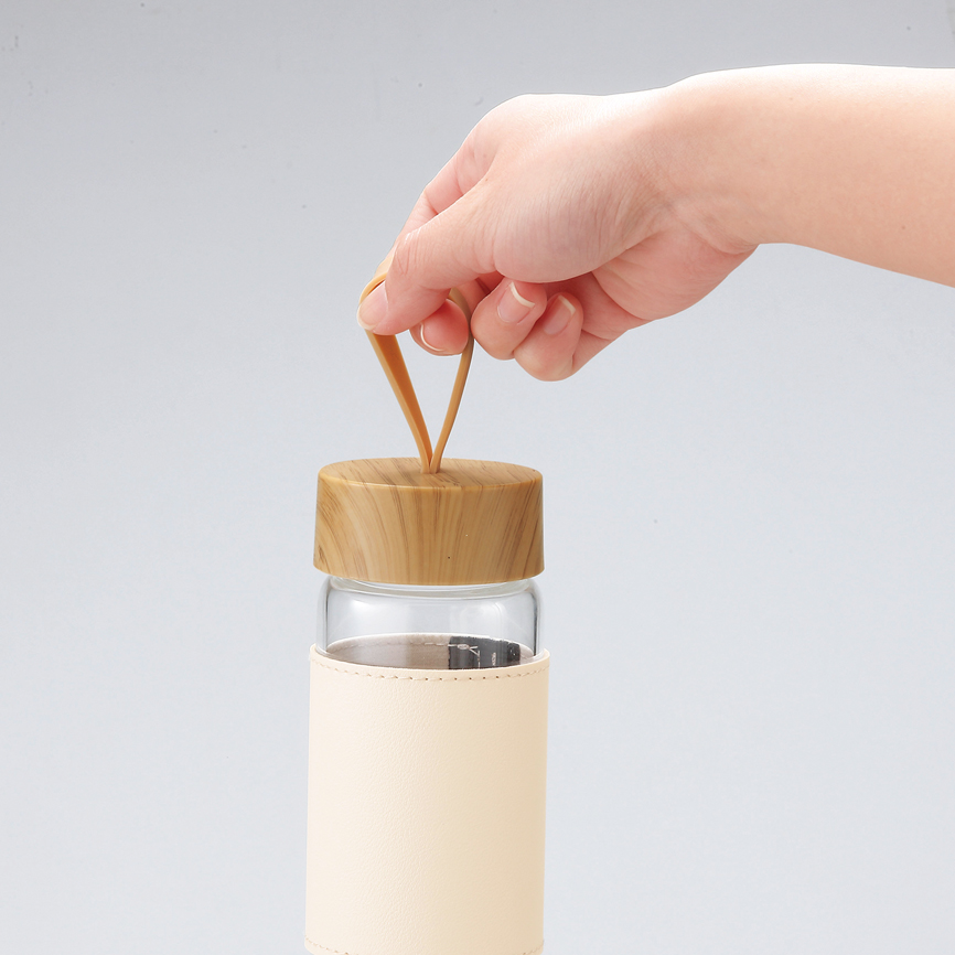 販促ブック SDONE / ウッドスタイル耐熱ガラスボトル（カバー付き