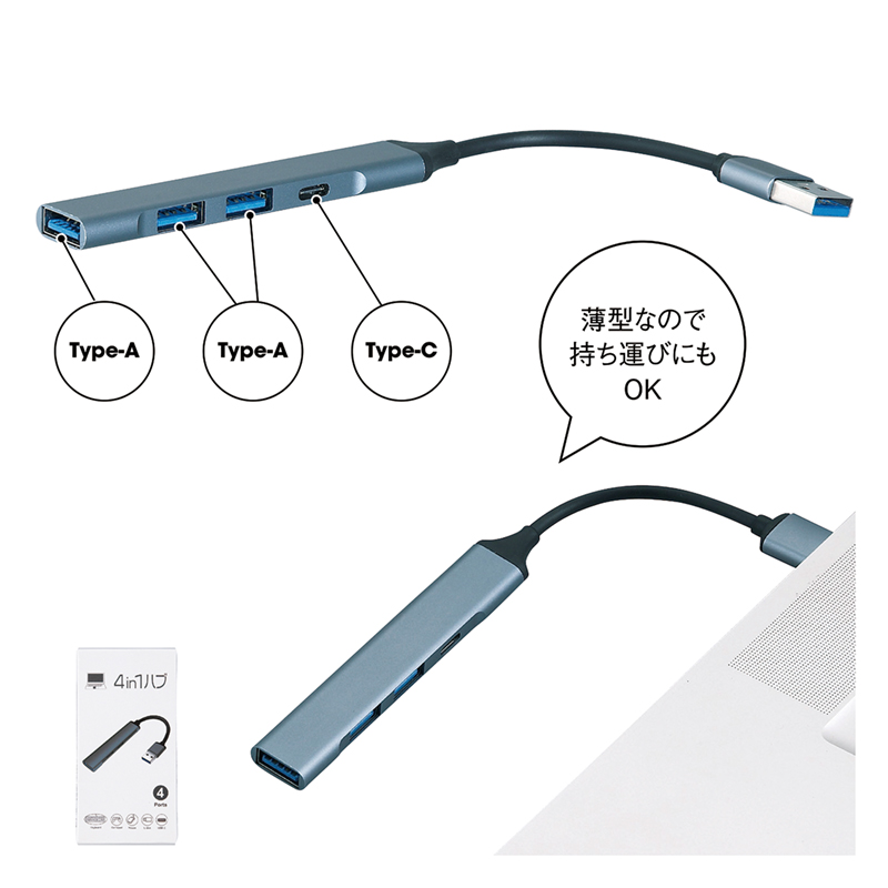 4 in 1USBハブ