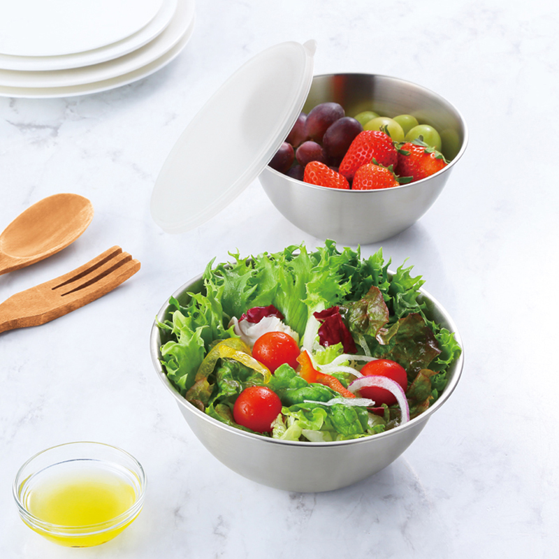 STACKING STAINLESS BOWL 蓋付きボウルセット ２箱セット 販促ブック 京都大和 / スタッキングステンレスボウル2サイズセット